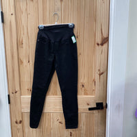 WOMENS HAUTE MAMA BLK MATERNITY PANTS S