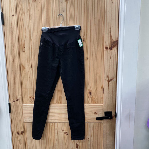 WOMENS HAUTE MAMA BLK MATERNITY PANTS S
