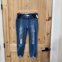 WOMENS JESSICA SIMPSON DENIM DIST. MATERNITY JEANS M