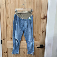 WOMENS HAUTE MAMA MATERNITY DENIM DIST. JEANS M