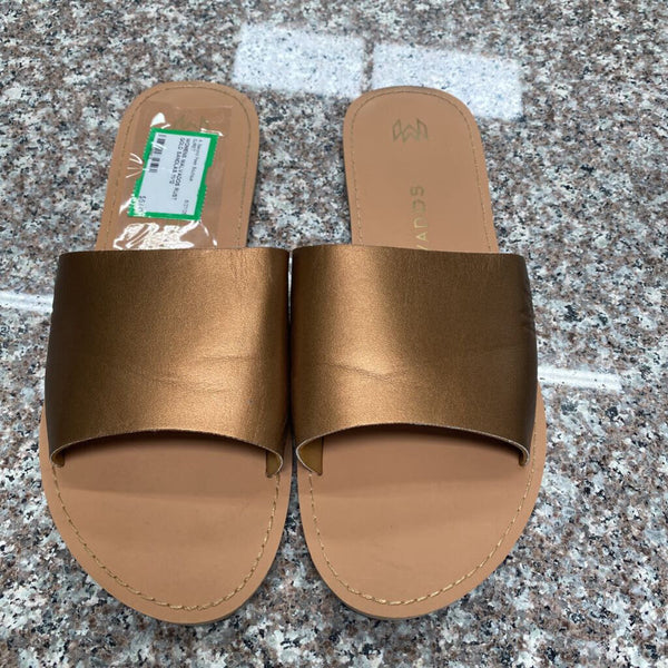 WOMENS MALVADOS RUST GOLD SANDLAS 11/12