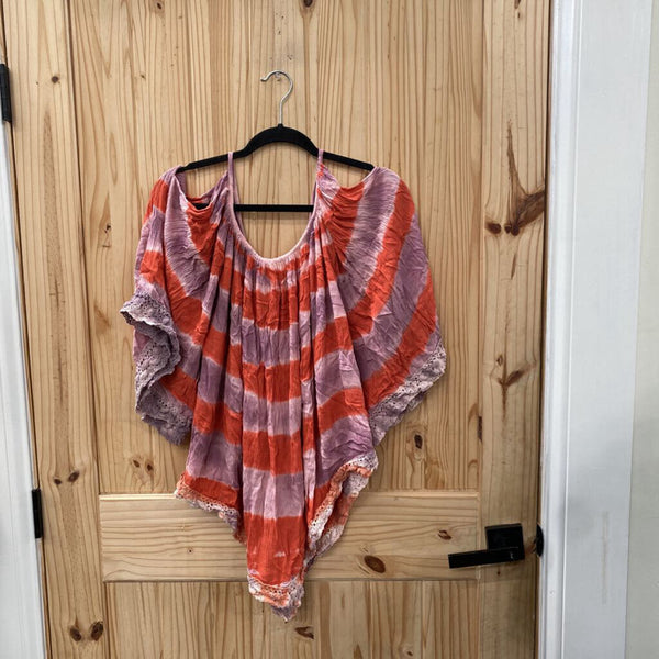 WOMENS FASHION FUSE CASUAL TOP PURPLE/RED XL