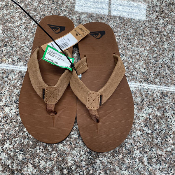 MENS QUIKSILVER TAN SANDALS 12 NWT