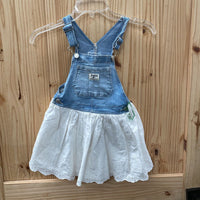 GIRLS OSHKOSH DENIM/WHITE DRESS 4T