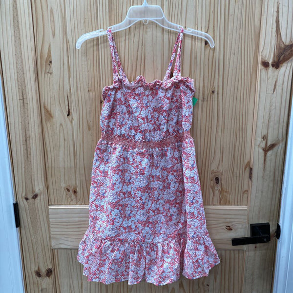 GIRLS RALPH LAUREN SL RED/WHITE FLORAL DRESS 12