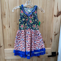 GIRLS MATILDA JANE SL DRESS RED/WHITE/BLUE/MULTI COLOR 8