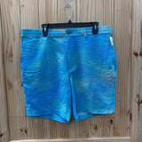 MENS PENGUIN SHORTS BLUE/LT GREEN 36
