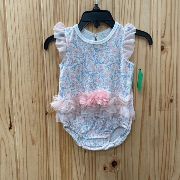 GIRLS KYLE & DEENA FLORAL ONESIE 3/6M