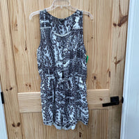 WOMENS LUCKY BRAND SL ROMPER BLK/WHITE L