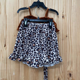 GIRLS 2PC SET LT BROWN LEOPARD L 10/12