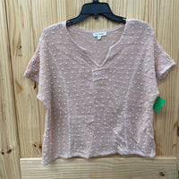 WOMENS BLU PEPPER LT PINK CASUAL TOP M