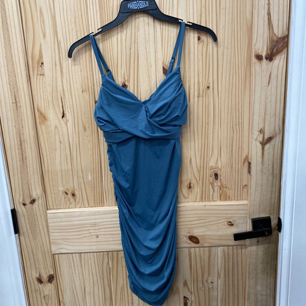 WOMENS HALARA SL TEAL DRESS M NWT