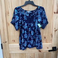 WOMENS ANGIE GIRLS NAVY BLUE FLORAL S