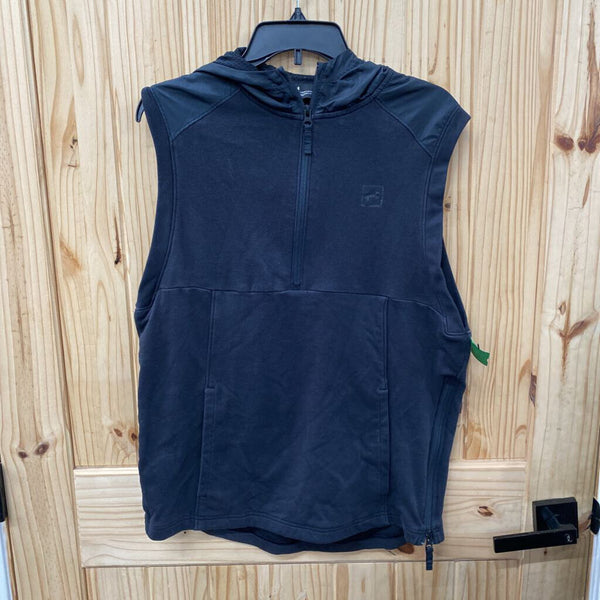 MENS UNDER ARMOUR BLK SL HOODED SHIRT M