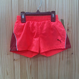 GIRLS PUMA SHORTS BRIGHT ORANGE/BLK 4