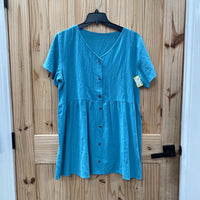 WOMENS BLUE BUTTON UP SHIRT SIZE XL
