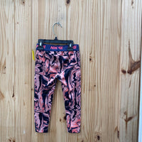 GIRLS NIKE LEGGINGS PINK/DK GREY/BLK 3T