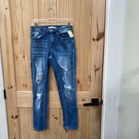 WOMENS KANCAN LT DENIM DIST. JEANS 26