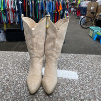 WOMENS CREAM BOOTS 39.5 8.5