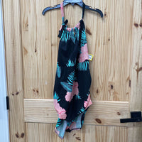 WOMENS CRANE BLK FLORAL SWIMSUIT XXL