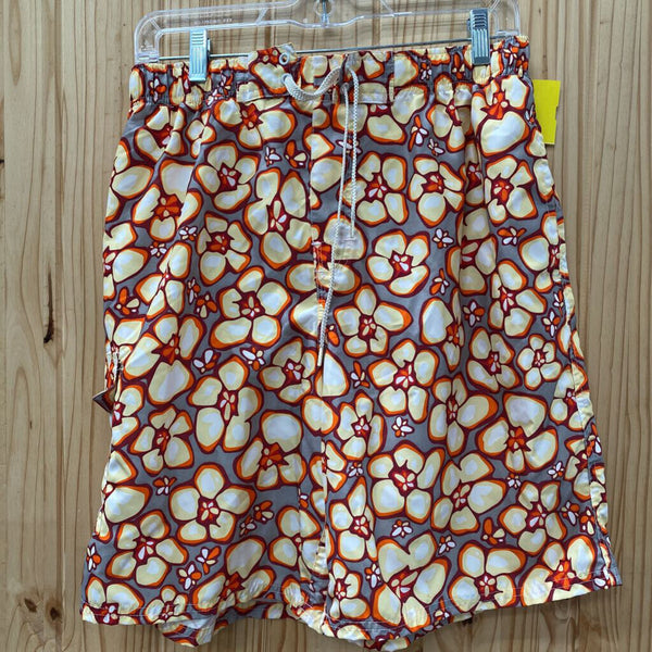 MENS THIRD COAST SWIM TRUNKS YELLOW/GREY SWIM TRUNKS M