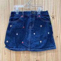 GIRLS CRAZY 8 DK DENIM SKIRT W/ICE CREAM CONES 6