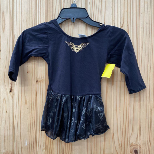 GIRLS NASTIA GOLD/BLK LEOTARD 6/7