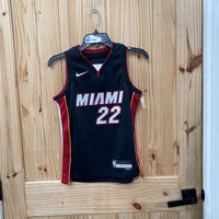 BOYS NIKE MIAMI #22 BUTLER JERSEY BLK/RED/WHITE/YELLOW S 8 NWT