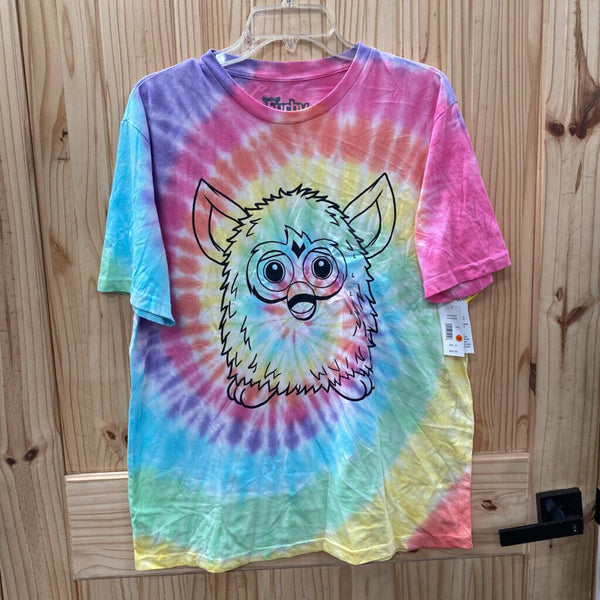 WOMENS FURBY MULTI COLOR TYE DYE T-SHIRT L NWT