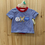 BOYS SOUTHER TATES 2PC SET WHITE/BLUE/RED W/BASEBALL/BASE/BATS 3M