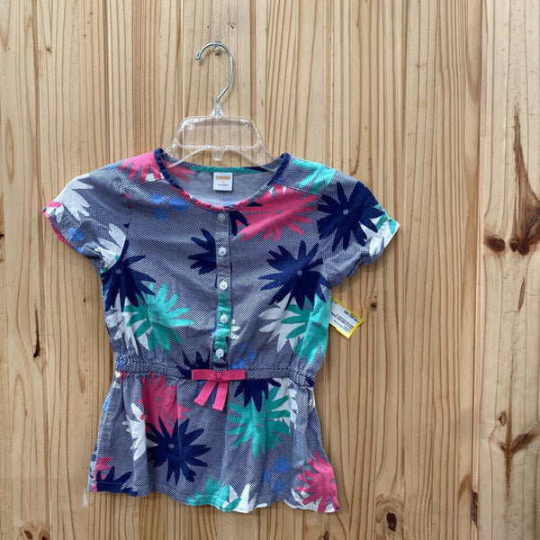 GIRLS GYMBOREE DRESS PINK/WHITE/AQUA 8