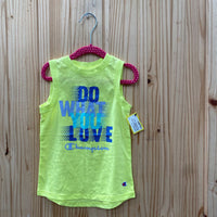 GIRLS CHAMPION DO WHAT YOU LOVE NEON YELLOW/PURPLE TANK 4