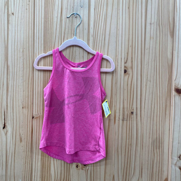 GIRLS UNDER ARMOUR PINK TANK 3T
