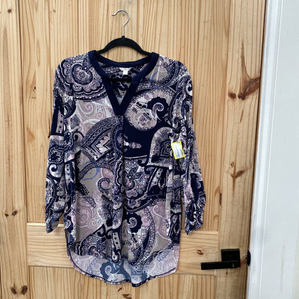 WOMENS EST. 1946 CASUAL TOP BLK/CREAM L