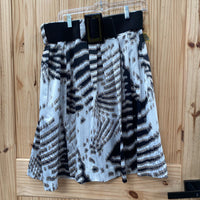 WOMENS WORTHINGTON CASUAL SKIRT BLK/WHITE/TAUPE 8