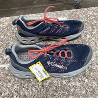 WOMENS COLUMBIA SHOES NAVY BLUE/CORAL 7.5
