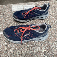 WOMENS COLUMBIA SHOES NAVY BLUE/CORAL 7.5