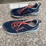 WOMENS COLUMBIA SHOES NAVY BLUE/CORAL 7.5