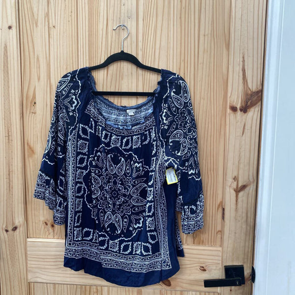 WOMENS EST. 1946 NAVY BLUE/WHITE/BLK TOP XL