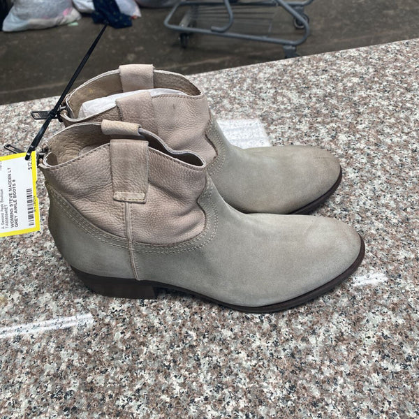 WOMENS STEVE MADDEN LT GREY ANKLE BOOTS 8