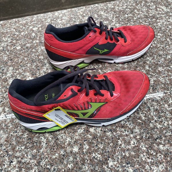 WOMENS MIZUNO CORAL PINK/LIME GREEN SHOES 9