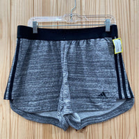 WOMENS ADIDAS GREY/BLK SHORTS L