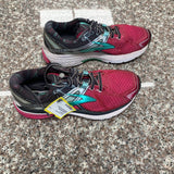 WOMENS BROOKS GREEN/GREY/DK PINK 5