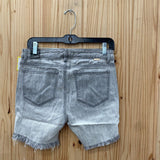 WOMENS TRACTR LT GREY WASHED BRITTANY SHORTS 6 NWT