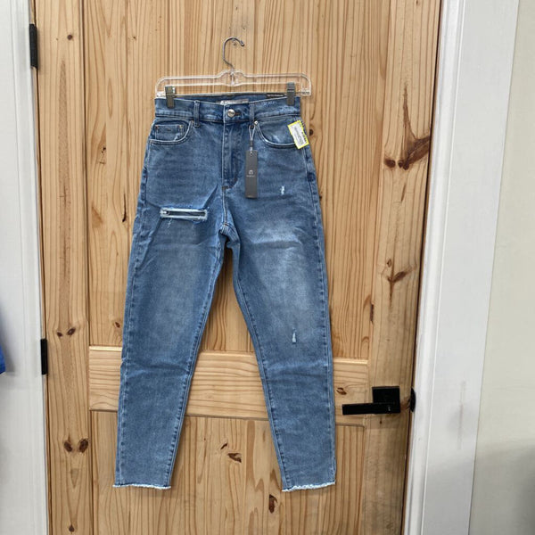 WOMENS TRACTR LT DENIM HIGH RISE WEEKENDER DIST. JEANS 0 NWT