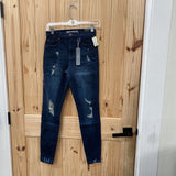 WOMENS TRACTR DK DENIM NINA HIGH RISE DIST. JEANS 0 NWT