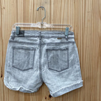 WOMENS TRACTR LT GREY WASHED DENIM BRITTANY SHORTS 6 NWT