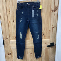 WOMENS TRACTR DK DENIM DIST. NINA HIGH RISE JEANS 4 NWT