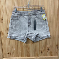 WOMENS TRCTR LT GREY WASHED BRITTANY SHORTS 6 NWT