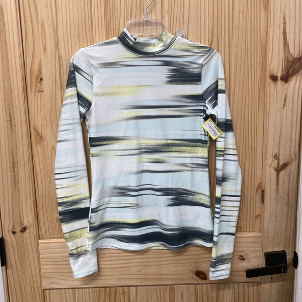 WOMENS DSG LS SHIRT AQUA/GREEN/YELLOW S NWT